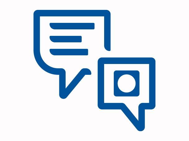 Message and chat icons.