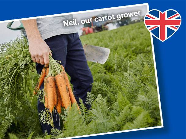 Carrots from a UK grower.