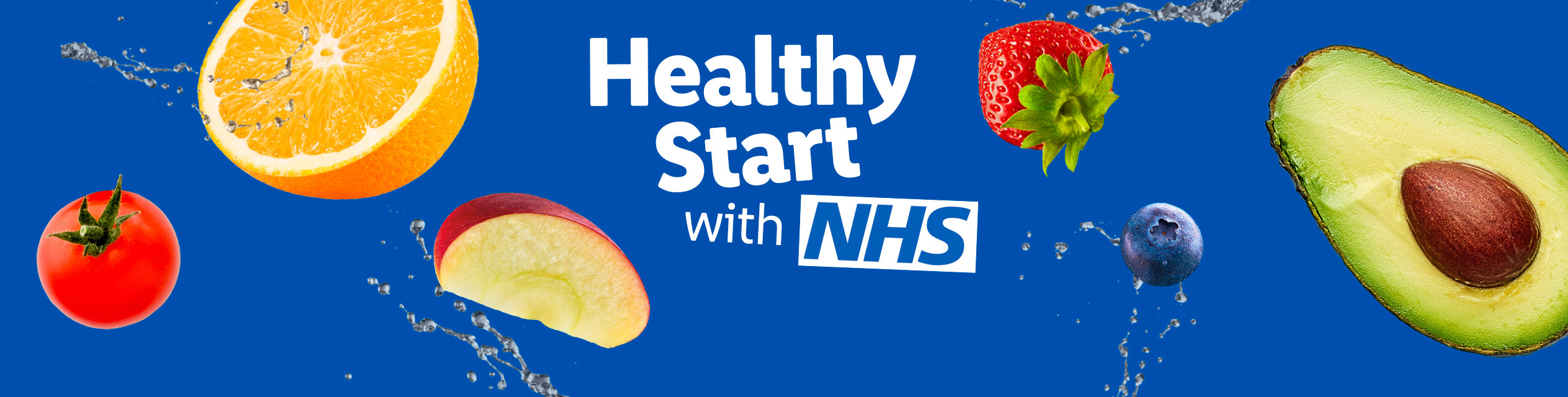 Healthy Start with NHS: fruits and vegetables.