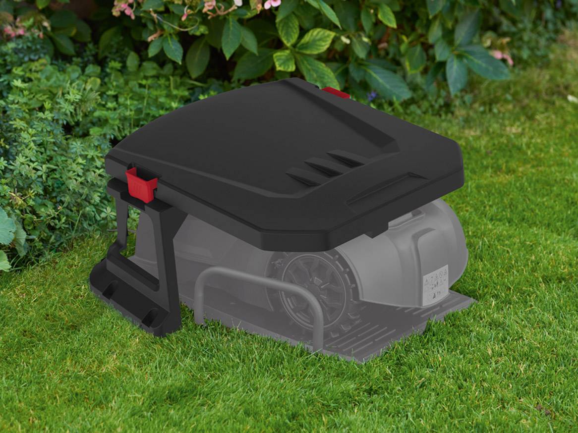 Protective cover for robotic lawnmower.