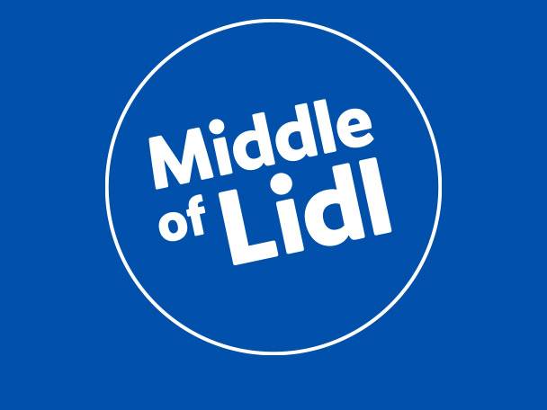 Lidl logo: Middle of Lidl