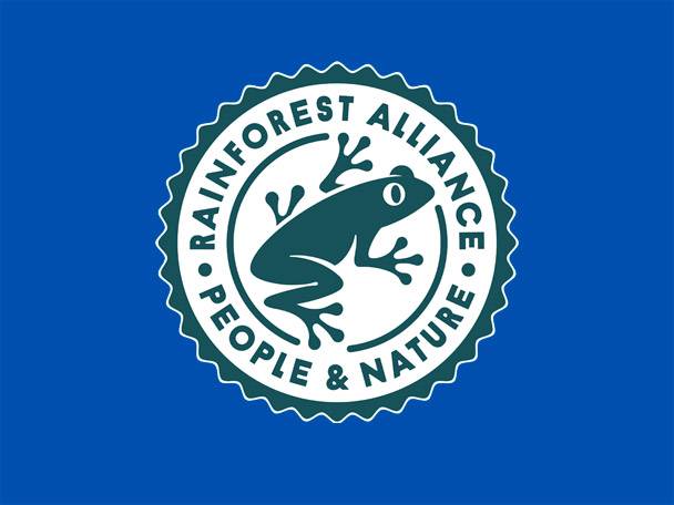 Rainforest Alliance logo featuring a frog.