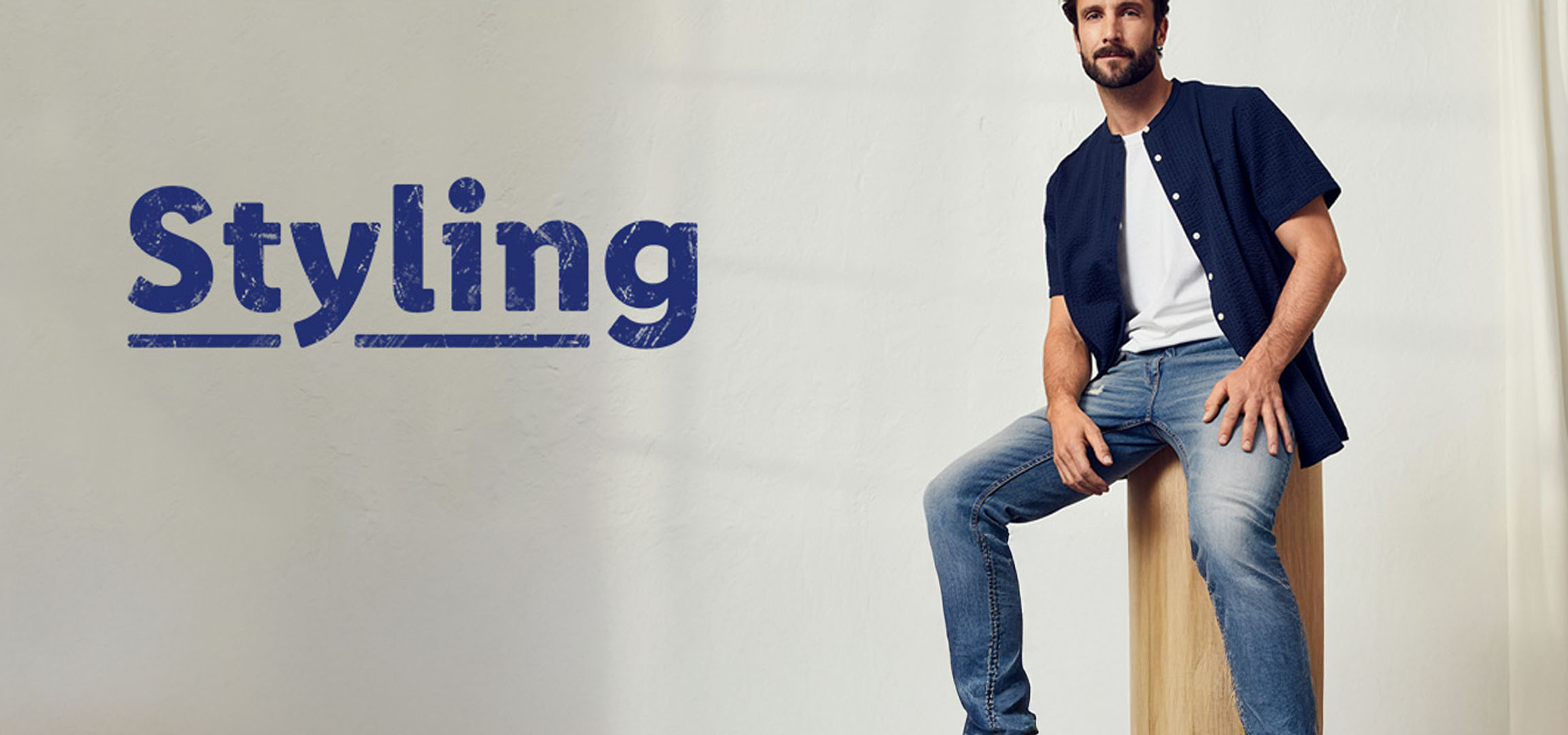 Jeans and shirt styling.